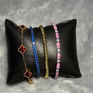 Elegant Gold and Pink Bracelet Set for Ahava💓